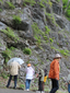 唐沢露頭付近を散策
